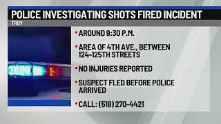 Troy Police investigating shots fired incident