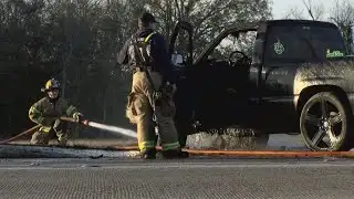 Truck catches fire in Lafayette; no injuries reported