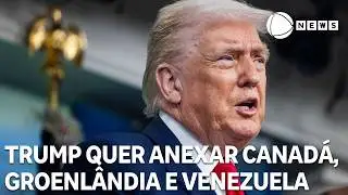 Trump diz que quer anexar Canadá, Groenlândia e Venezuela