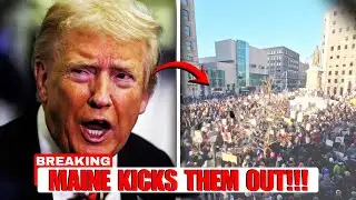 Trump PANICS as Massive Protests FORCE Him OUT of Maine !!!