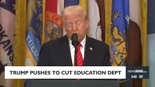 Trump pushes to cut Education Dept.