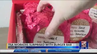 TSA Workers Surprised with Burger Bar