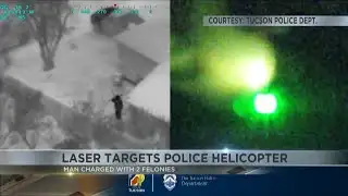 Tucson man arrested after pointing laser at aircraft, TPD says