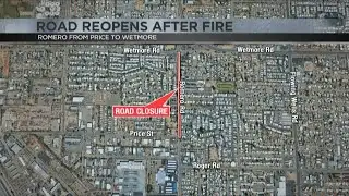 Tucson road reopens after crews respond to structure fire