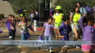 Tucson students walk to school to honor civil rights icon Ruby Bridges