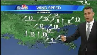 Tuesday evening: stays mostly dry and mild