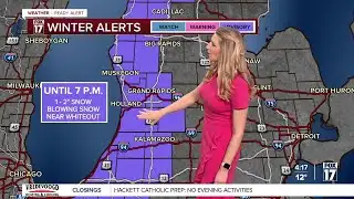 Tuesday PM Forecast: Blowing snow, very cold wind chills