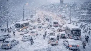 Türkiye on alert! Snowstorms continue in Istanbul, causing panic and traffic chaos.