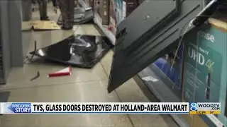 TVs, glass doors destroyed at Holland-area Walmart