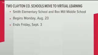 Two Clayton County schools move to virtual learning Monday