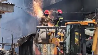 Two Fire Officers Narrowly Escaped Dėath During Firefighting Operations At Kantamanto