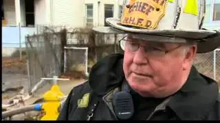 Two firefighters injured battling blaze