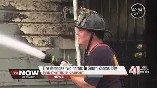 Two houses catch fire in southeast KCMO