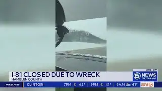 Two injured after crash involving overturned vehicle on I-81