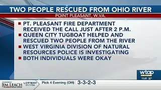 Two people rescued from Ohio River in Point Pleasant