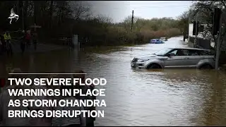 Two severe flood warnings in place as Storm Chandra brings disruption