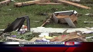 Two tornadoes confirmed, one woman injured
