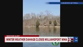 TWRA: Damage from winter storm closes Williamsport WMA
