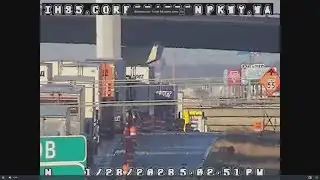 TxDOT cameras show refreezing roads as sun sets