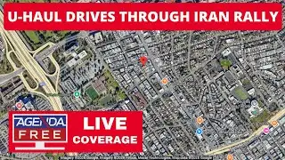 U-Haul Drives Through Iran Rally in Los Angeles - LIVE Breaking News Coverage