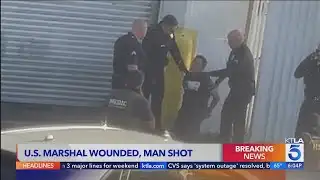 U.S. Marshal wounded, man shot in South L.A.