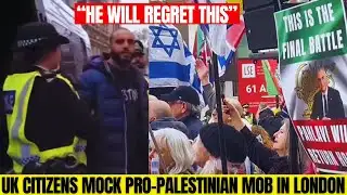 UK Citizens Mock Pro-Palestinian Mob as London Descends into Chaos