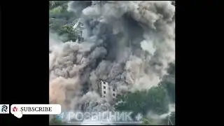 Ukraine war footage, Two Precision Bombs Hit Russian Building