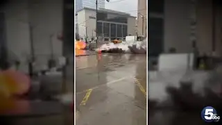 Underground explosion in Downtown Cleveland