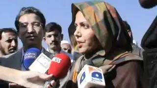 UNDP National Goodwill Ambassador, Hadiqa Kiani talks to media