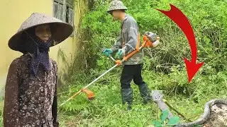 Unexpectedly Discovered SNAKE While Cleaning Out an Abandoned House to Help an Old Lady!