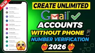 Unlimited gmail account without phone number verification | unlimited gmail create method 2026 ||