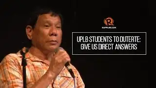 UPLB students to Duterte: Give us direct answers