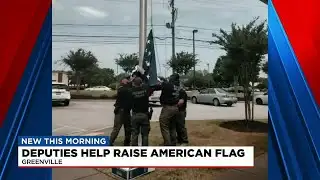 Upstate deputies help raise American flag
