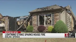 Upstate house destroyed after lightning sparks fire