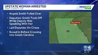 Upstate woman arrested after chase