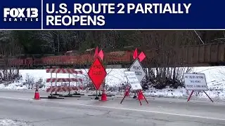 US Route 2 partially reopens after road washout | FOX 13 Seattle