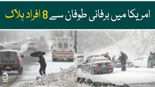 Us snow storm - Deadly blizzard leaves 8 dead  - Aaj News