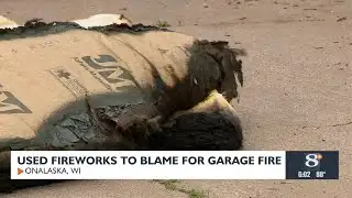 Used fireworks to blame for garage fire