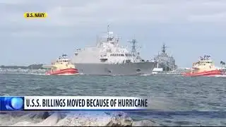 USS Billings moved because of Hurricane Dorian