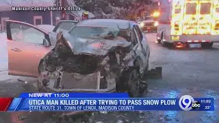 Utica man killed after trying to pass snow plow
