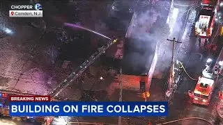 Vacant home partially collapses during fire in Camden