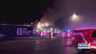 Vacant home partially collapses during fire