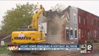 Vacant homes demolished in Baltimore