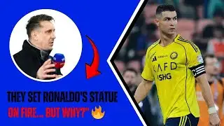 Vandalism Gone Too Far as Cristiano Ronaldo Statue is Set on FIRE