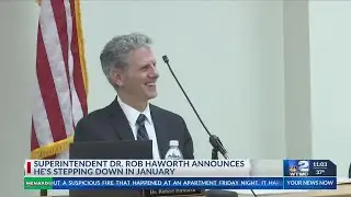 VCSC Superintendent Dr. Rob Haworth announces that he