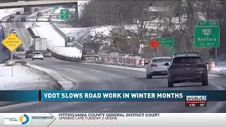 VDOT Slows Road Work in Winter Months