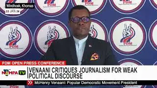 Venaani critiques journalism for weak political discourse