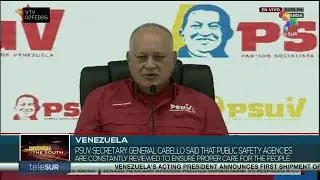 Venezuela | PSUV Sec. Gen. Cabello holds press conference