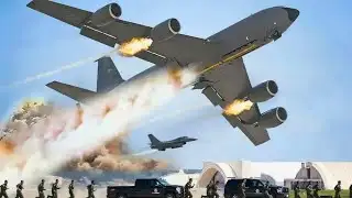 Venezuela Shocked! US Air Force Female Pilot KC-135 take off in emergency