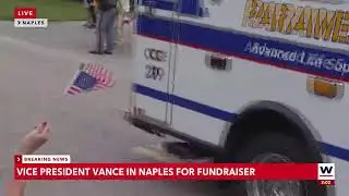 Vice President JD Vance arrives in Naples for private event